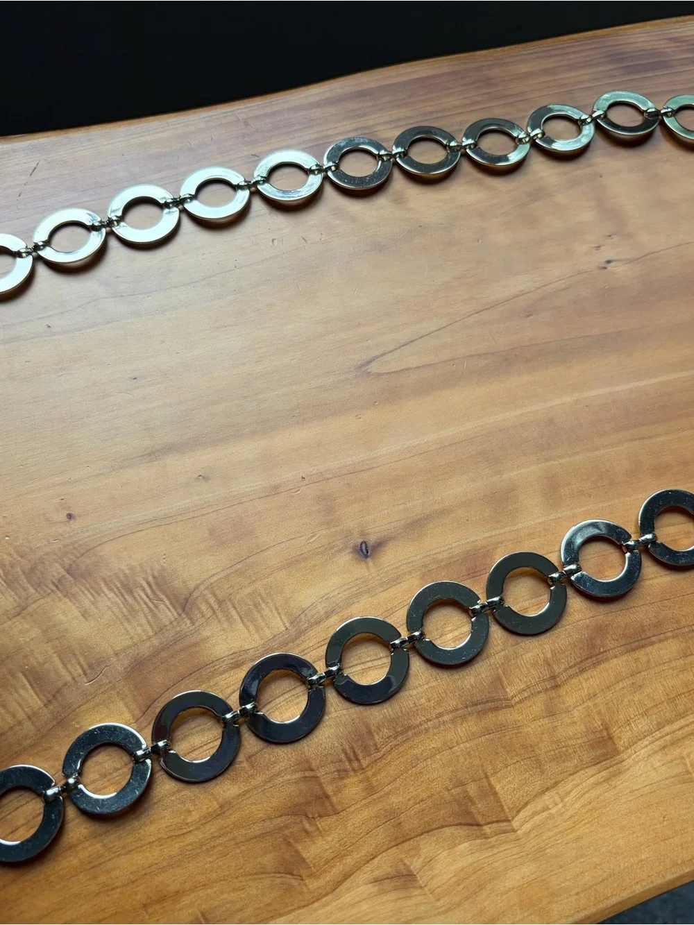Gold Linked Circle Chain Waist Belt - Women's Accessory